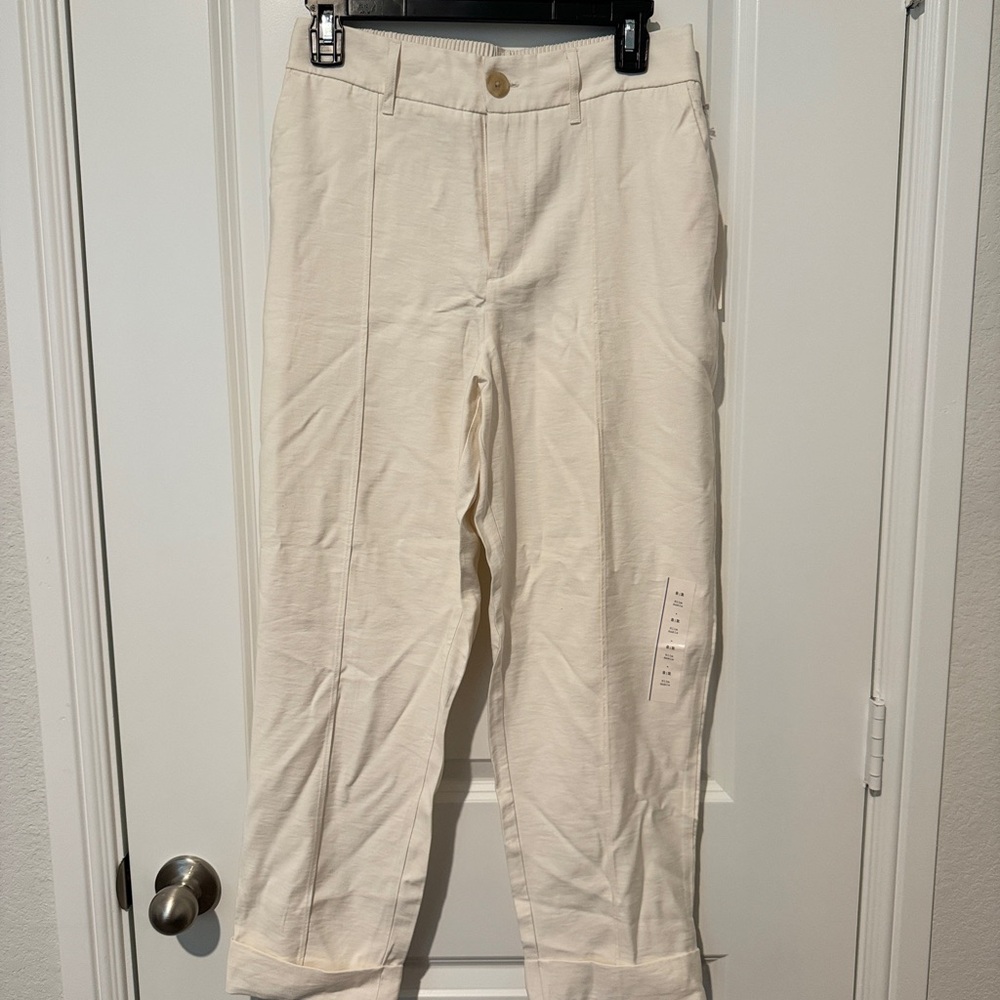 A New Day - High Waisted Cream Trousers